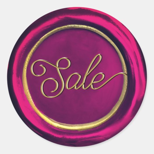 Klassieke Elegante Bourgondische Gouden Waszegelst Ronde Sticker