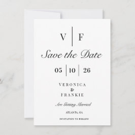 Klassieke Elegante Bruiloft Bewaar de Datum Save The Date