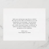 Klassieke Elegante bruiloft Dank u Folie Uitnodiging Briefkaart (Achterkant)