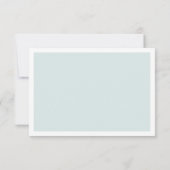 Klassieke elegante bruiloft. Eenvoudig grijs en bl Bedankkaart (Achterkant)