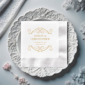 Klassieke elegante bruiloft folie servetten