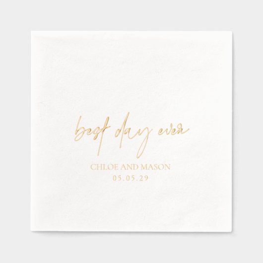 Klassieke elegante bruiloft folie servetten (Voorkant)