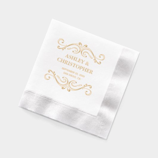 Klassieke elegante bruiloft folie servetten (Links)