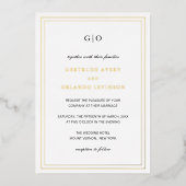 Klassieke elegante bruiloft folie uitnodiging (Voorkant)