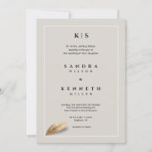 Klassieke & Elegante Bruiloft Kaart (Voorkant)