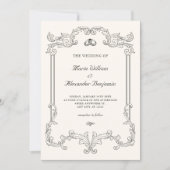 Klassieke elegante bruiloft kaart (Voorkant)