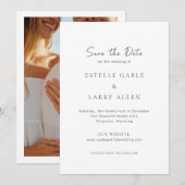 Klassieke Elegante Bruiloft Save The Date (Voorkant / Achterkant)