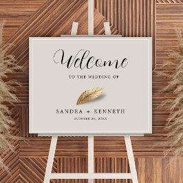 Klassieke & Elegante Bruiloft Welkom Poster