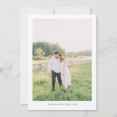 Klassieke Elegante Calligrafie Foto Save the Date Kaart (Achterkant)
