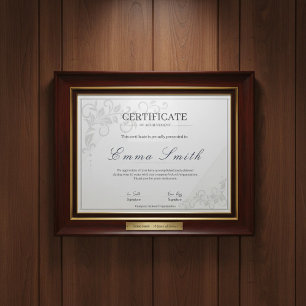 Klassieke Elegante Certificaat van Prestatie Sjabl