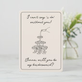 Klassieke Elegante Champagne Aangepaste Naam Bruid Kaart (Staand voorkant)