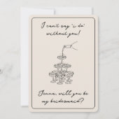 Klassieke Elegante Champagne Aangepaste Naam Bruid Kaart (Voorkant)