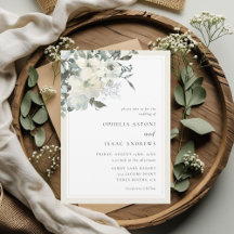 Klassieke Elegante Crème Ivoor Bloemen Huwelijk