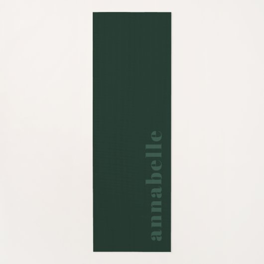 Klassieke Elegante Dark Emerald Trendy Eenvoudig Yogamat (Voorkant)