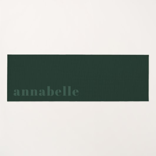 Klassieke Elegante Dark Emerald Trendy Eenvoudig Yogamat (Voorkant (horizontaal))