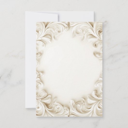 Klassieke Elegante Doop Gouden Kruis Doop Kaart (Achterkant)