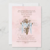 Klassieke Elegante DOOP Uitnodiging Blush Roze (Voorkant)