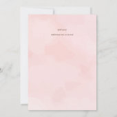 Klassieke Elegante DOOP Uitnodiging Blush Roze (Achterkant)