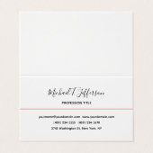 Klassieke Elegante Duidelijke Kalligrafie Profielk Visitekaartje (Buitenkant ongevouwen)