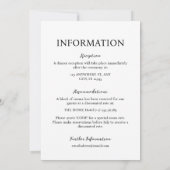 Klassieke elegante eenvoudige bruiloft kaart (Achterkant)