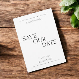Klassieke Elegante Eenvoudige Moderne Minimalistis Save The Date