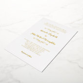 Klassieke elegante eenvoudige vorm van witte bruil folie uitnodiging (Gedraaid)