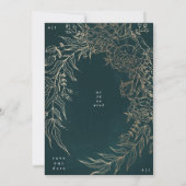 Klassieke elegante en moderne goudmakreel save the date (Achterkant)