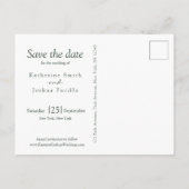 Klassieke Elegante Eucalyptus Bruiloft Bewaar de D Aankondigingskaart (Achterkant)