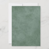 Klassieke Elegante Eucalyptus Green Wedding Kaart (Achterkant)