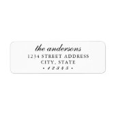Klassieke Elegante Familienaam Retouradres Etiket (Voorkant)