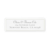 Klassieke elegante Faux met inscriptie minimumetik Etiket (Voorkant)