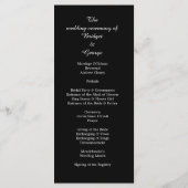 Klassieke Elegante Filigraan Menu & Programma brui (Achterkant)