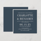 Klassieke elegante formele Blauwgroen rand Lijst b Kaart (Voorkant / Achterkant)