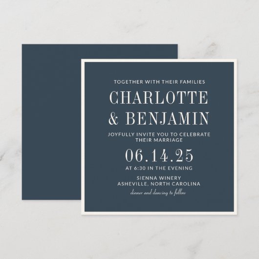 Klassieke elegante formele Blauwgroen rand Lijst b Kaart (Voorkant / Achterkant)