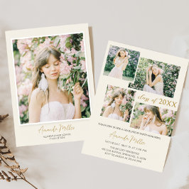 Klassieke Elegante Foto Afstudeersuitnodiging Kaart