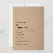 Klassieke elegante foto bruiloft kaart (Achterkant)