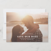 Klassieke & elegante foto bruiloft save the date (Voorkant)