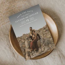 Klassieke Elegante Foto Bruiloft Save The Date