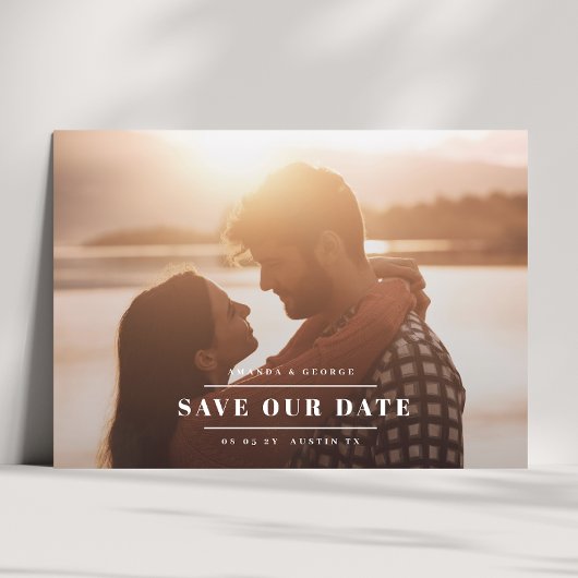 Klassieke & elegante foto bruiloft save the date