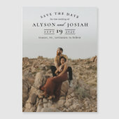 Klassieke Elegante Foto Huwelijk Opslag De Datum Magnetische Uitnodiging (Voorkant)