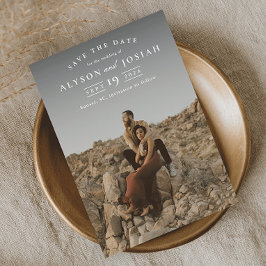 Klassieke Elegante Foto Huwelijk Save The Date Magnetische Uitnodiging