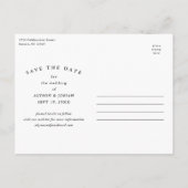 Klassieke elegante foto's bruiloft opslaan Datum Aankondigingskaart (Achterkant)