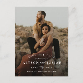 Klassieke elegante foto's die de datum opslaan aankondigingskaart