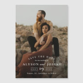 Klassieke elegante foto's die de datum opslaan magnetische uitnodiging (Voorkant)