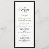 Klassieke Elegante Frame Rand Huwelijksmenu Menu (Voorkant)