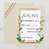 Klassieke & Elegante Geavanceerde RSVP Kaart (Voorkant / Achterkant)