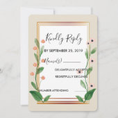 Klassieke & Elegante Geavanceerde RSVP Kaart (Voorkant)