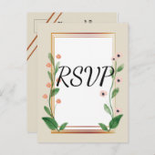 Klassieke & Elegante Geavanceerde RSVP Uitnodiging Briefkaart (Voorkant / Achterkant)