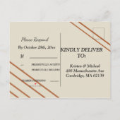 Klassieke & Elegante Geavanceerde RSVP Uitnodiging Briefkaart (Achterkant)