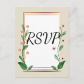 Klassieke & Elegante Geavanceerde RSVP Uitnodiging Briefkaart (Voorkant)